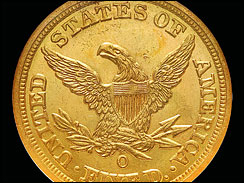 1844 Liberty Gold Coin Reverse
